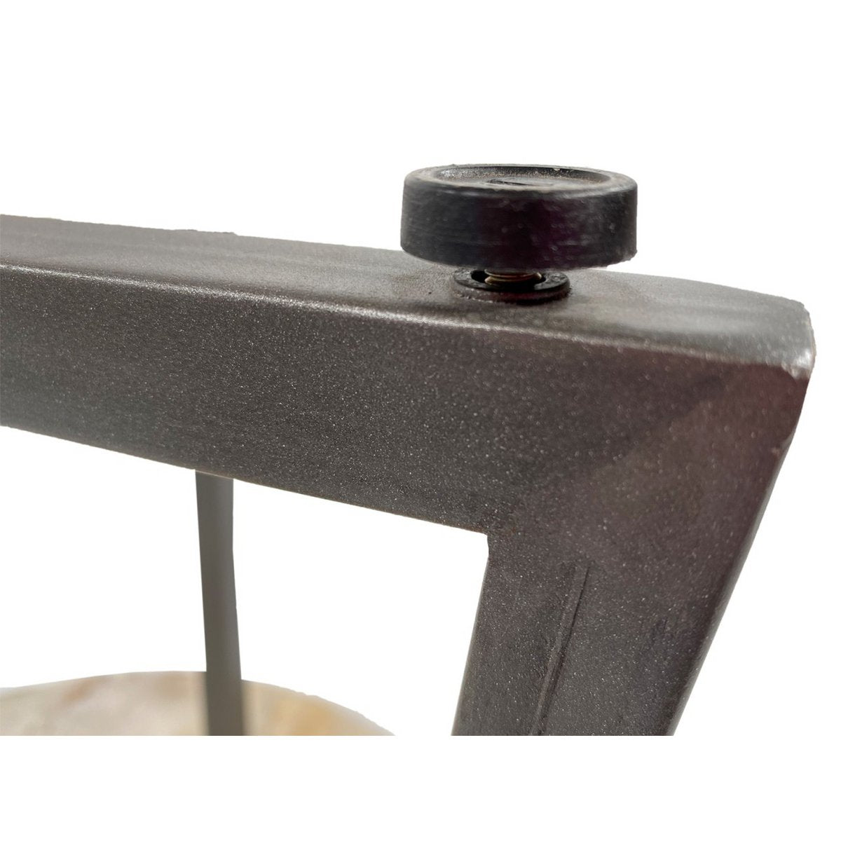 Salontafel rond 60 cm woonkamertafel bijzettafel Cannes metalen frame zwart wit antiek zilver