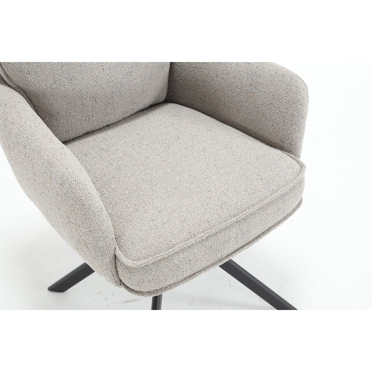 Fauteuil structuurstof grijs