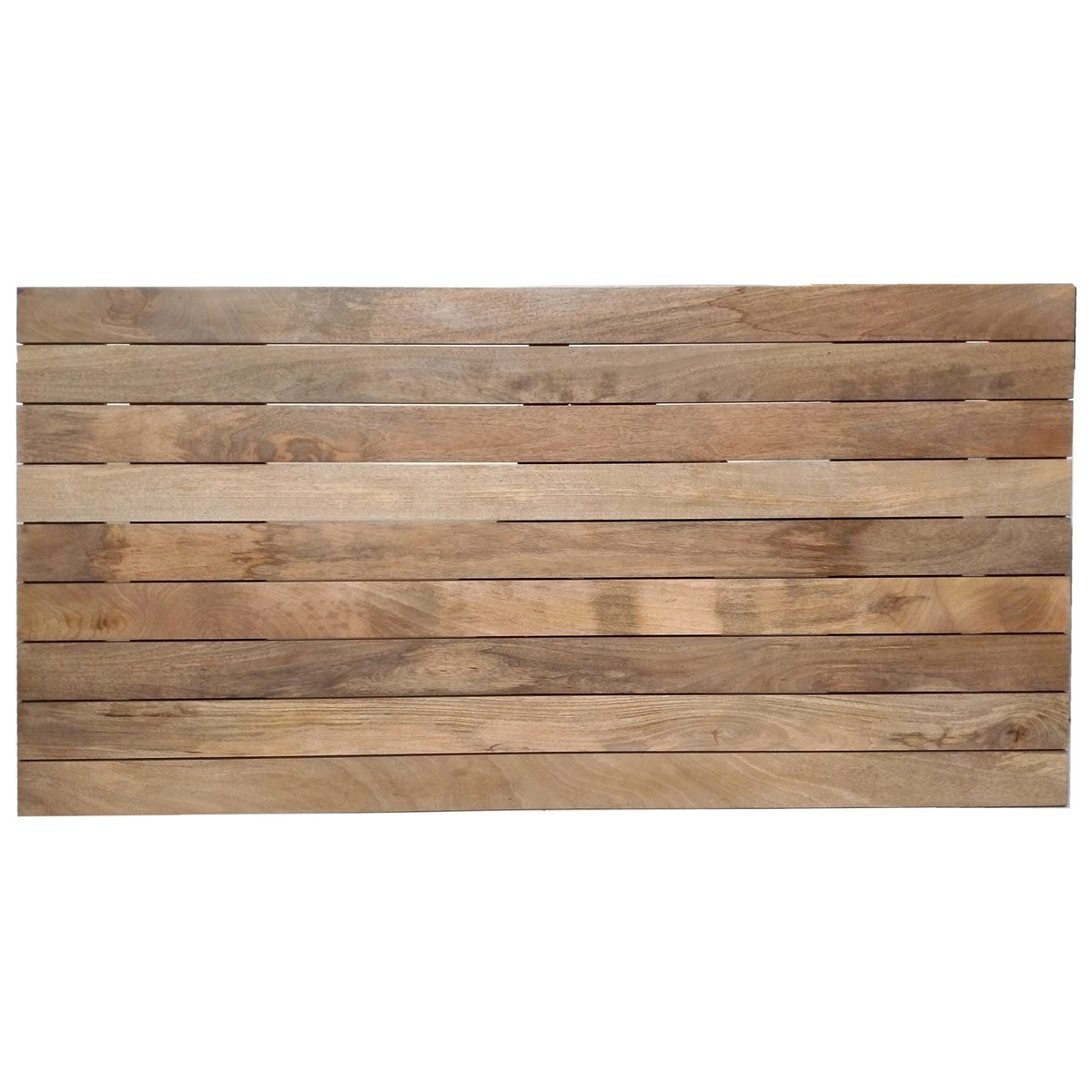Eettentabel 160 x 90 x 77 cm | Tabel top 43 mm | Mango Nature | U-metaal frame antiek zwart