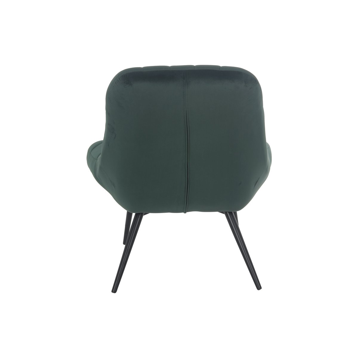 Fauteuil XXL fluweel groen metaal zwart