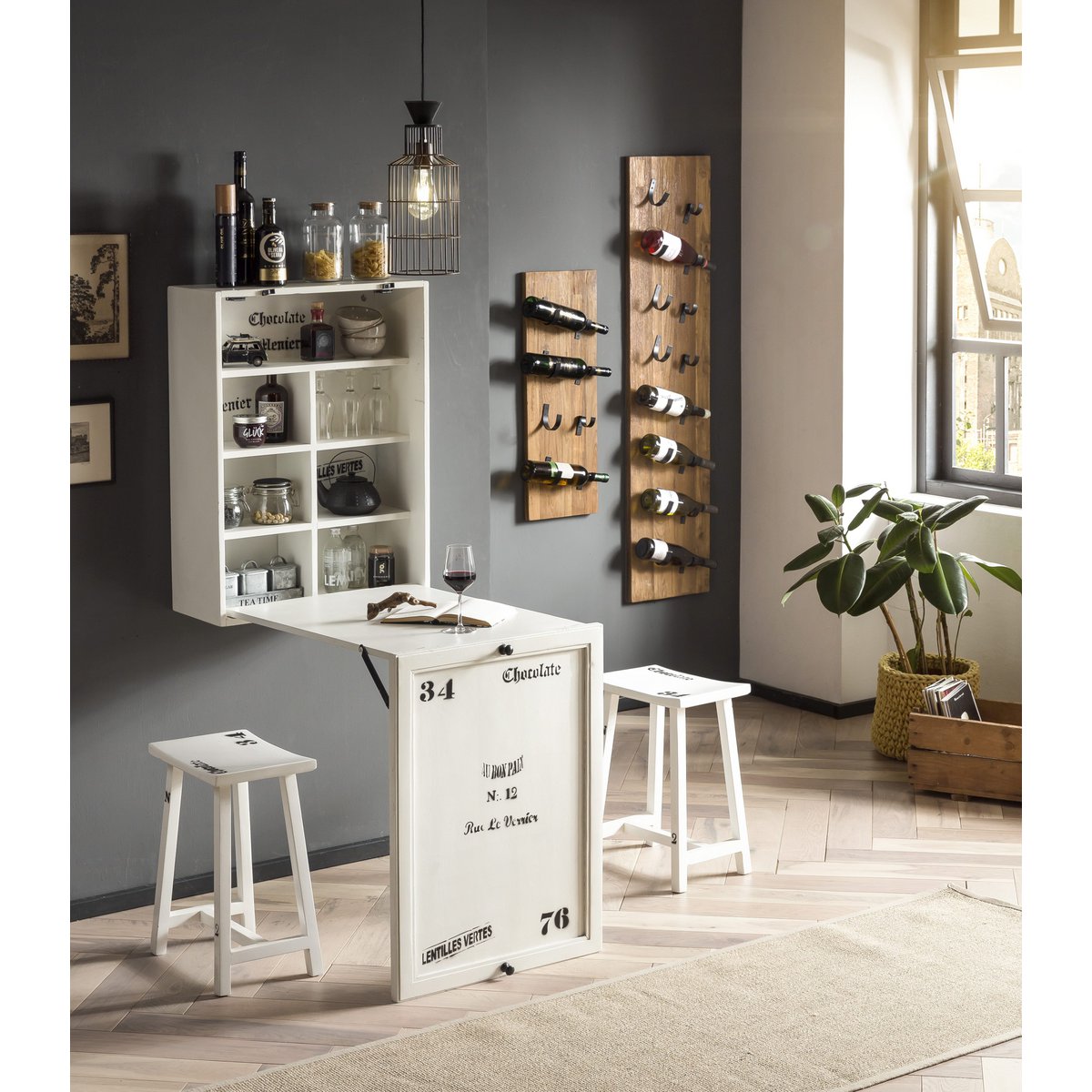 Klaptafel met 2 krukken