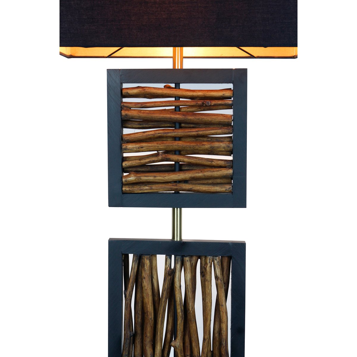 Vloerlamp drijfhout naturel/zwart 163 cm