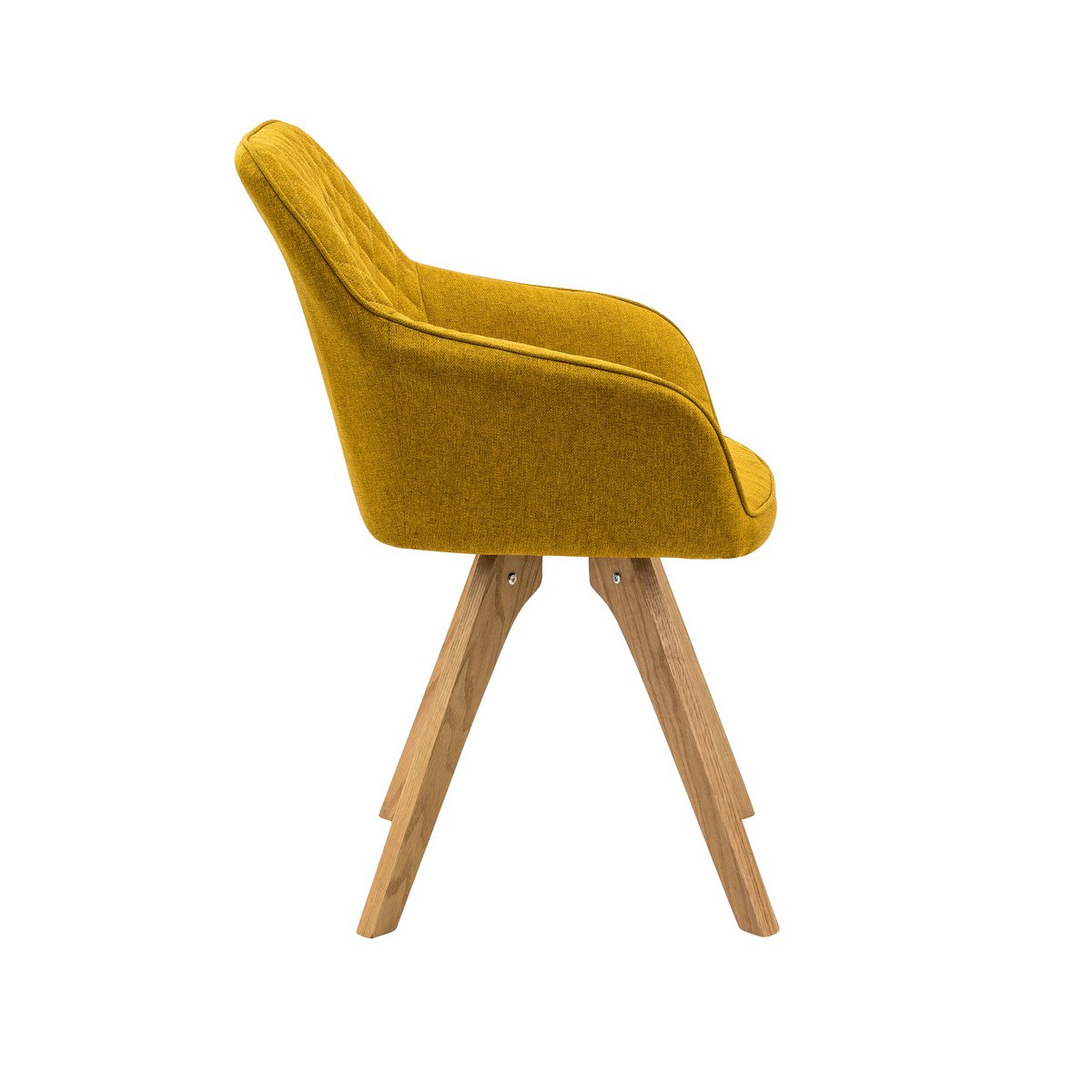 Fauteuil set van 2 curry geel textiel