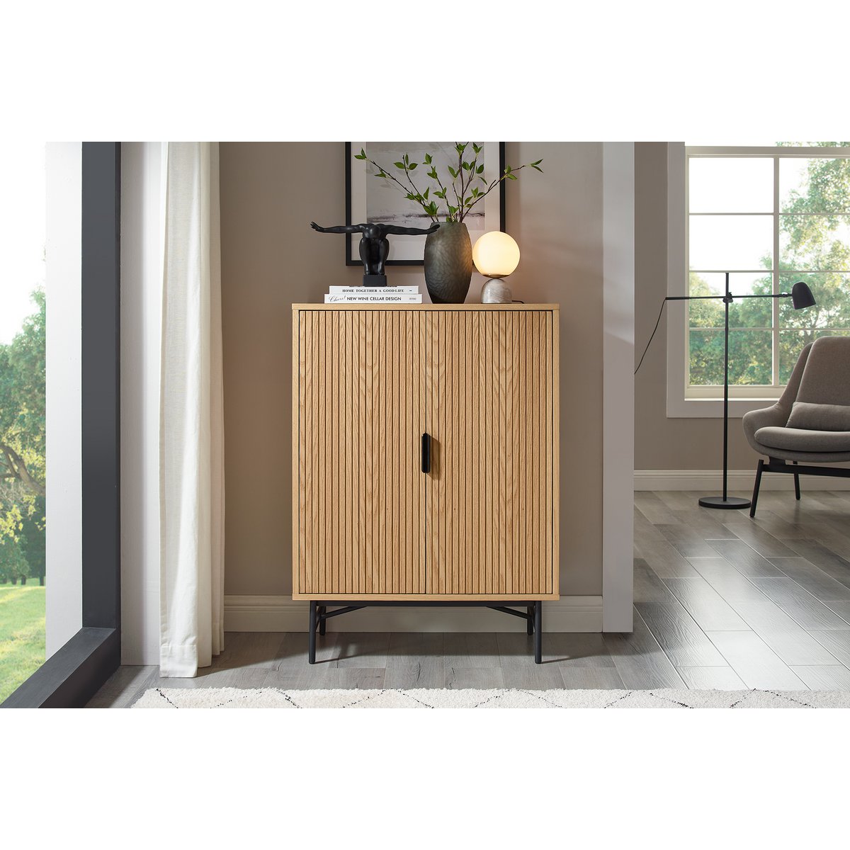 Ladekast 80 cm eiken echt houtfineer