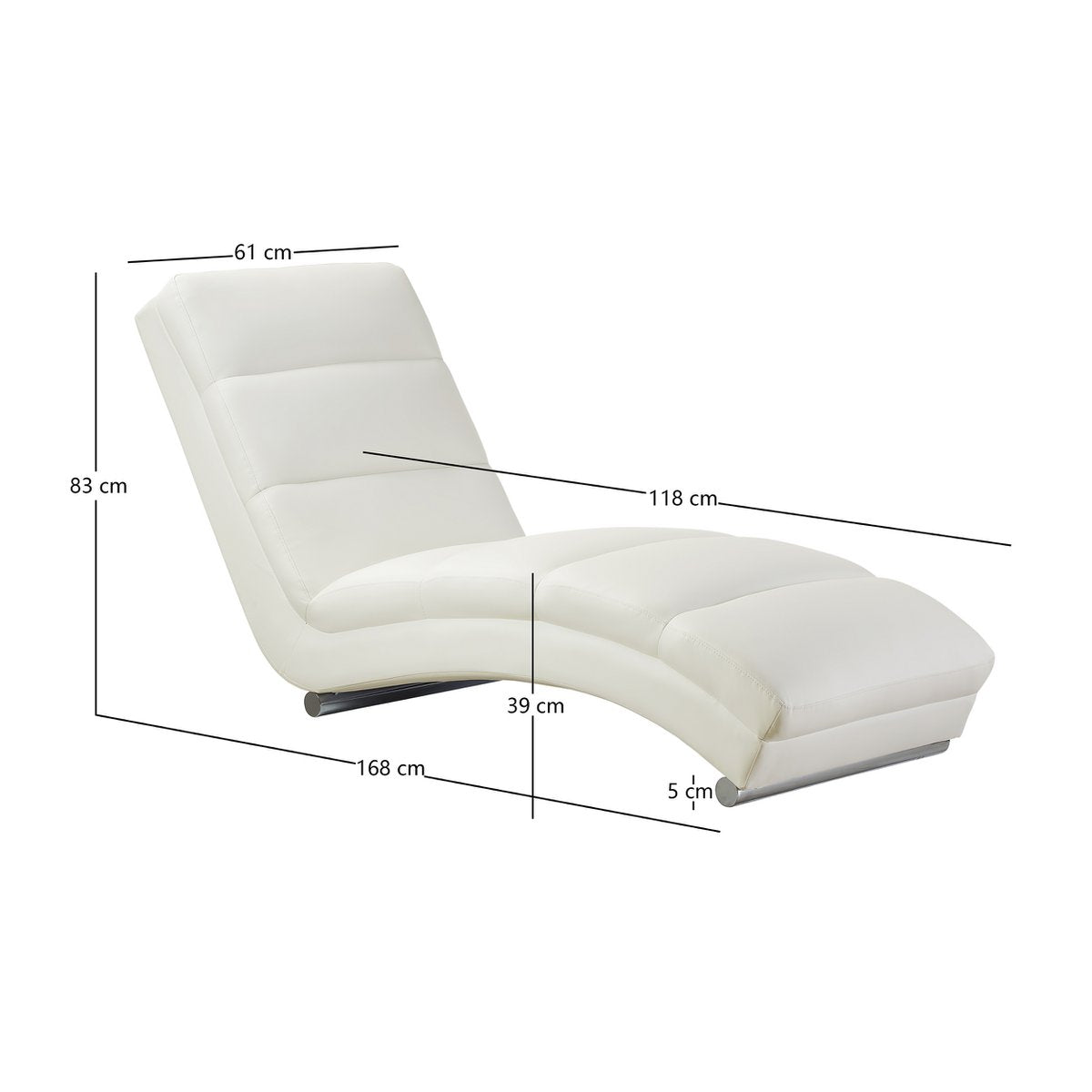 Relax ligbed wit kunstleer look
