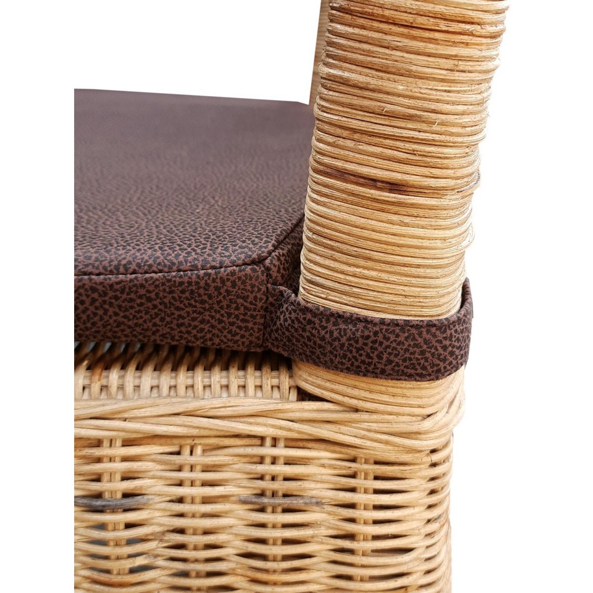 Eetkamerstoelen set van 2 rotan stoel met armleuningen tabacco Perth rieten stoel rotan fauteuil