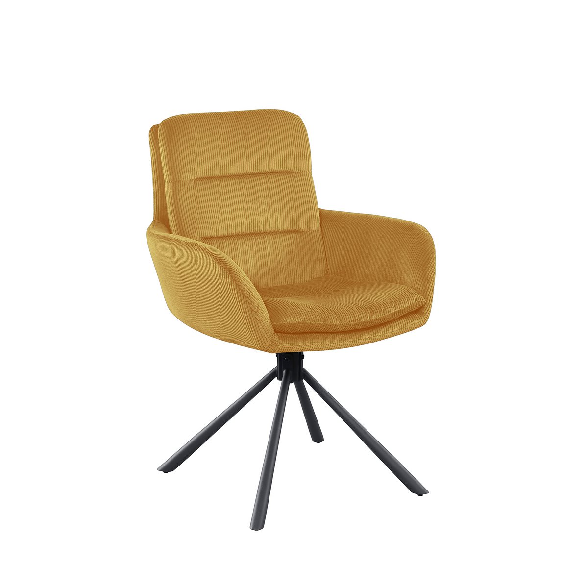 Fauteuil in corduroy look goud