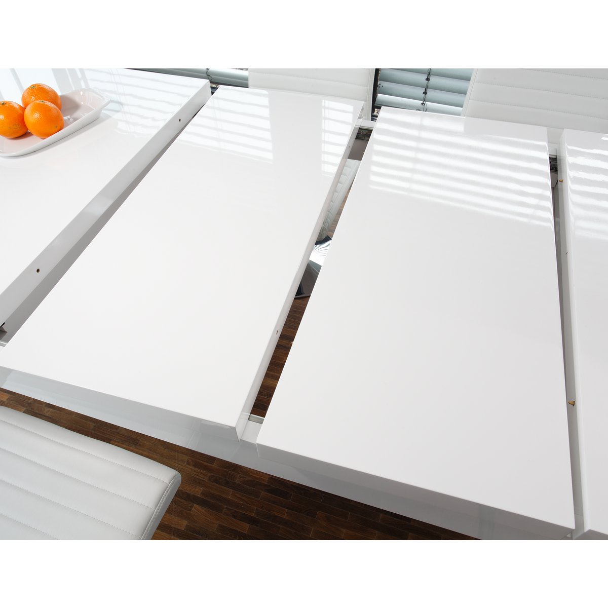 Eettafel 180/260x90 cm wit