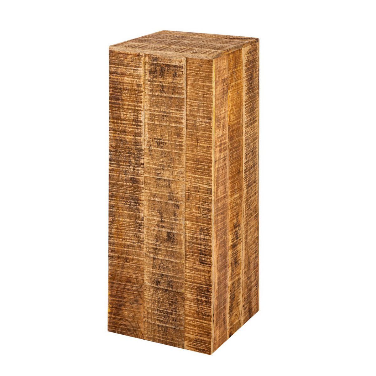 Bloemzuil 27x27 H50 of 73cm bloemenkruk hout plantenstandaard bijzettafel vierkant mangohout
