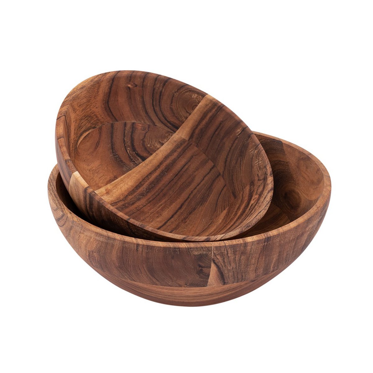 Houten kom decoratie bowl master doos 8-delige 20 of 25 cm voedsel acacia massief