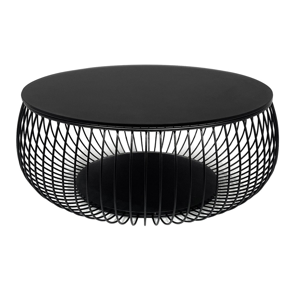 Salontafel Ø 86 cm zwart