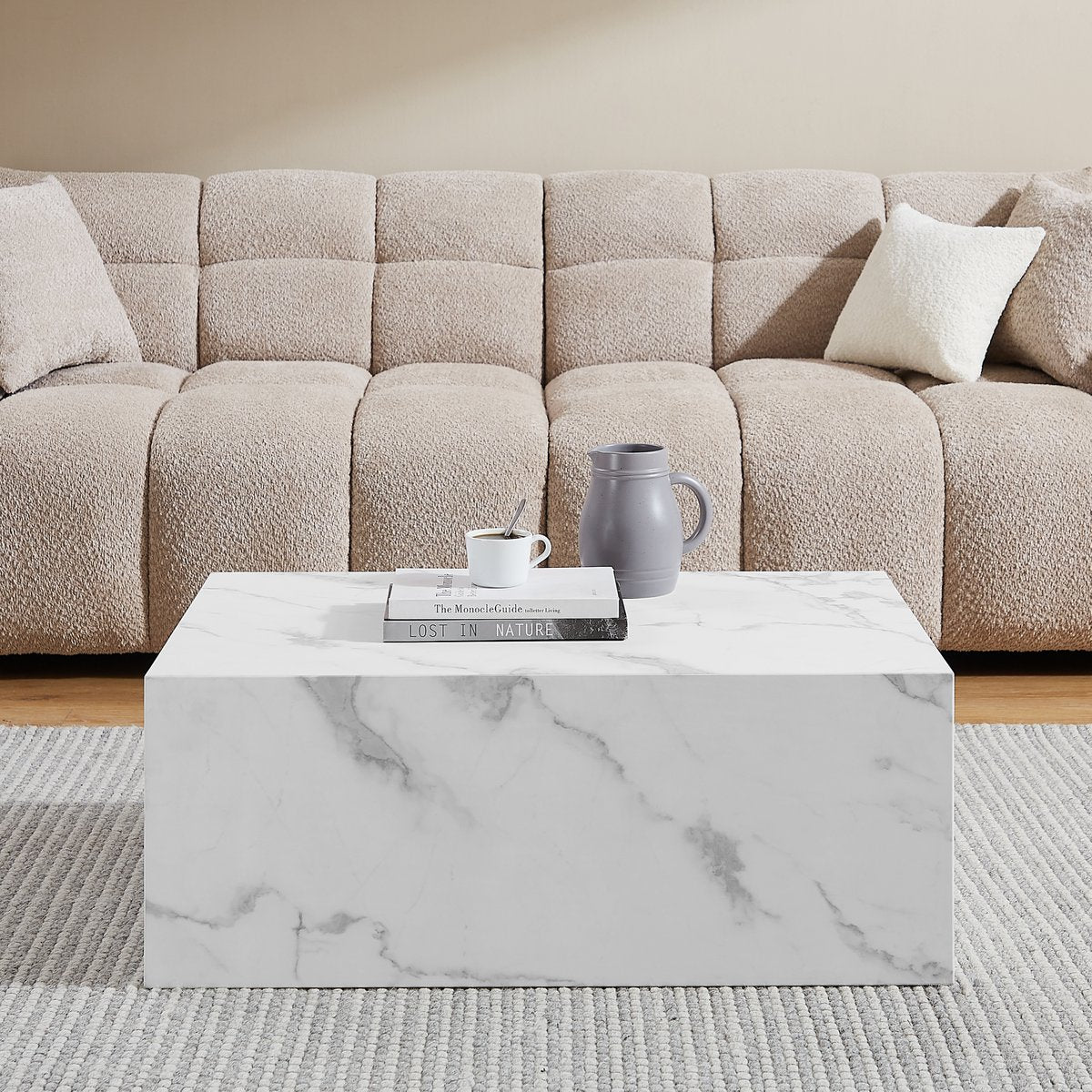 Salontafel wit 90x60 cm
