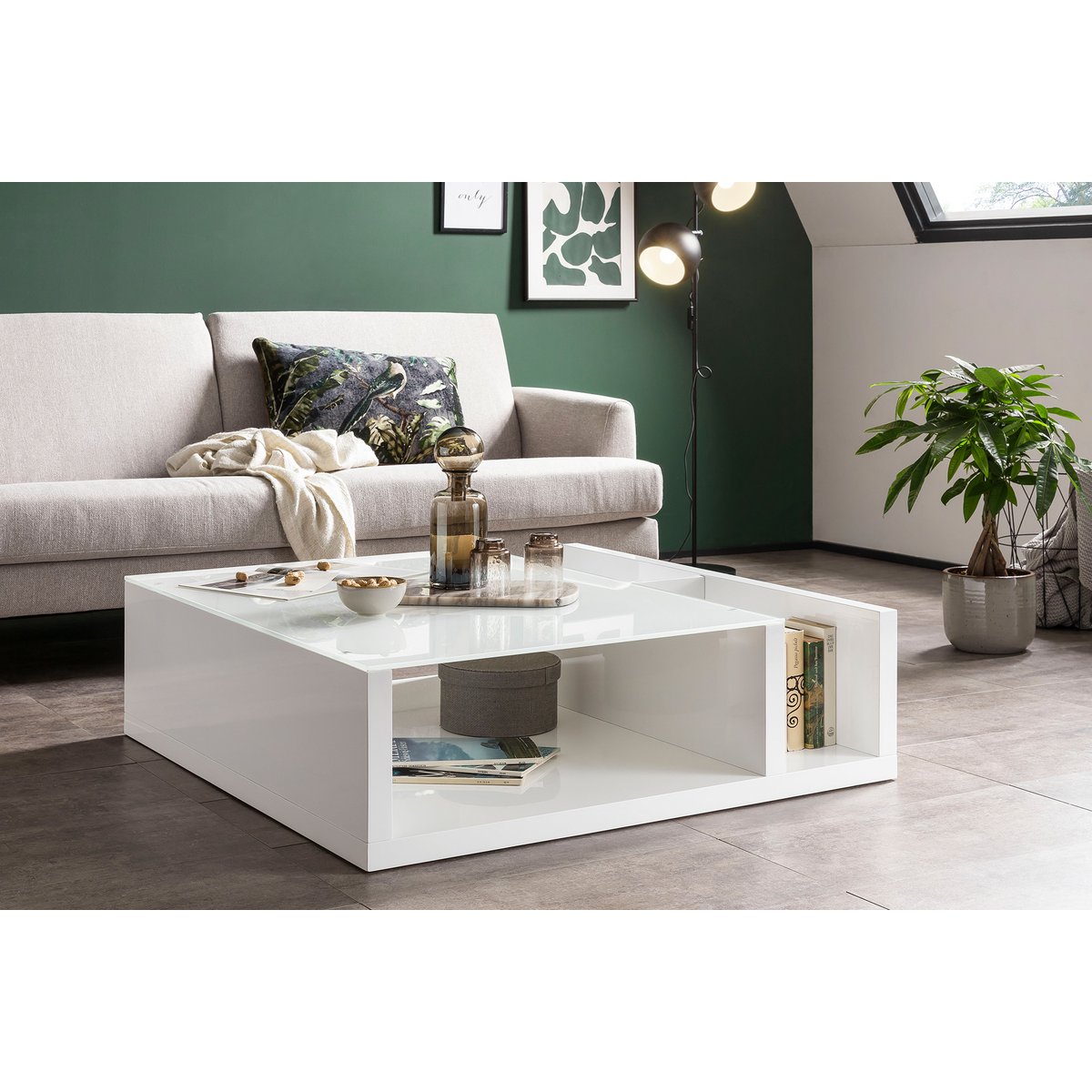 Salontafel wit 100x100 cm