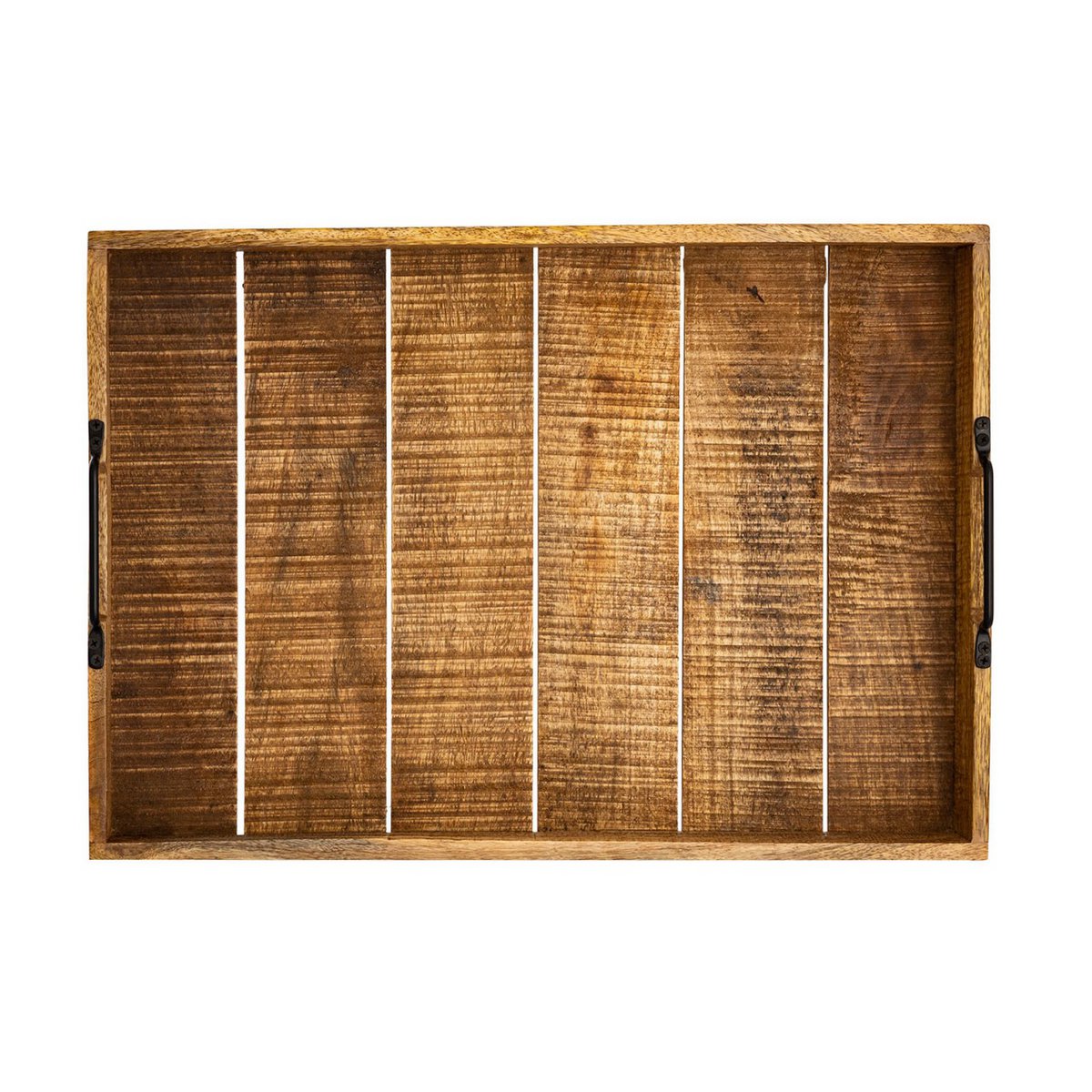 Houten lade serveerlade xxl 57x39cm lade houten decoratietablet gemaakt van mango houten vast