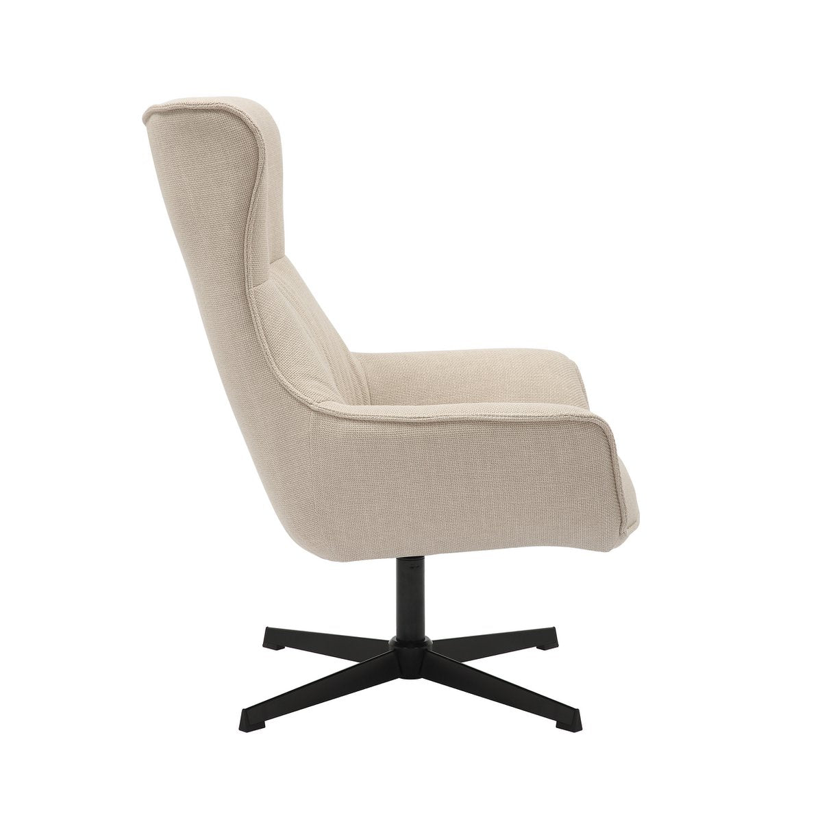 Fauteuil structuurstof beige