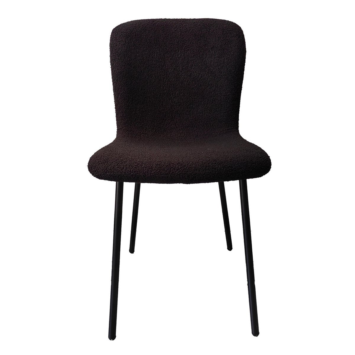Bouclélook stoelenset van 4 zwart
