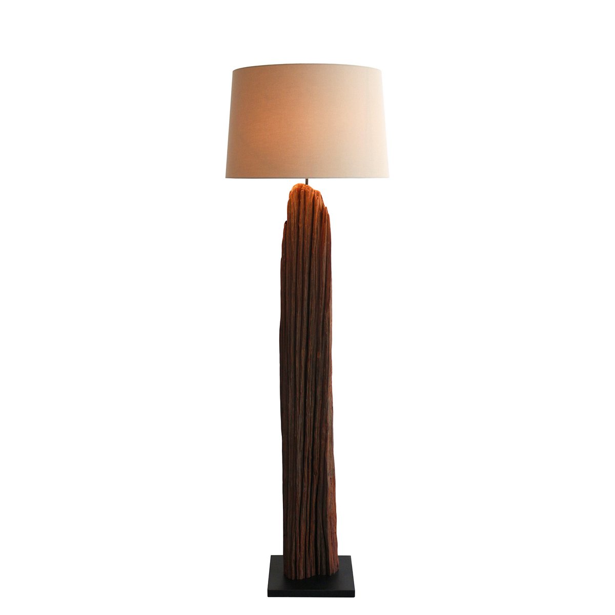Vloerlamp drijfhout naturel/wit 175 cm