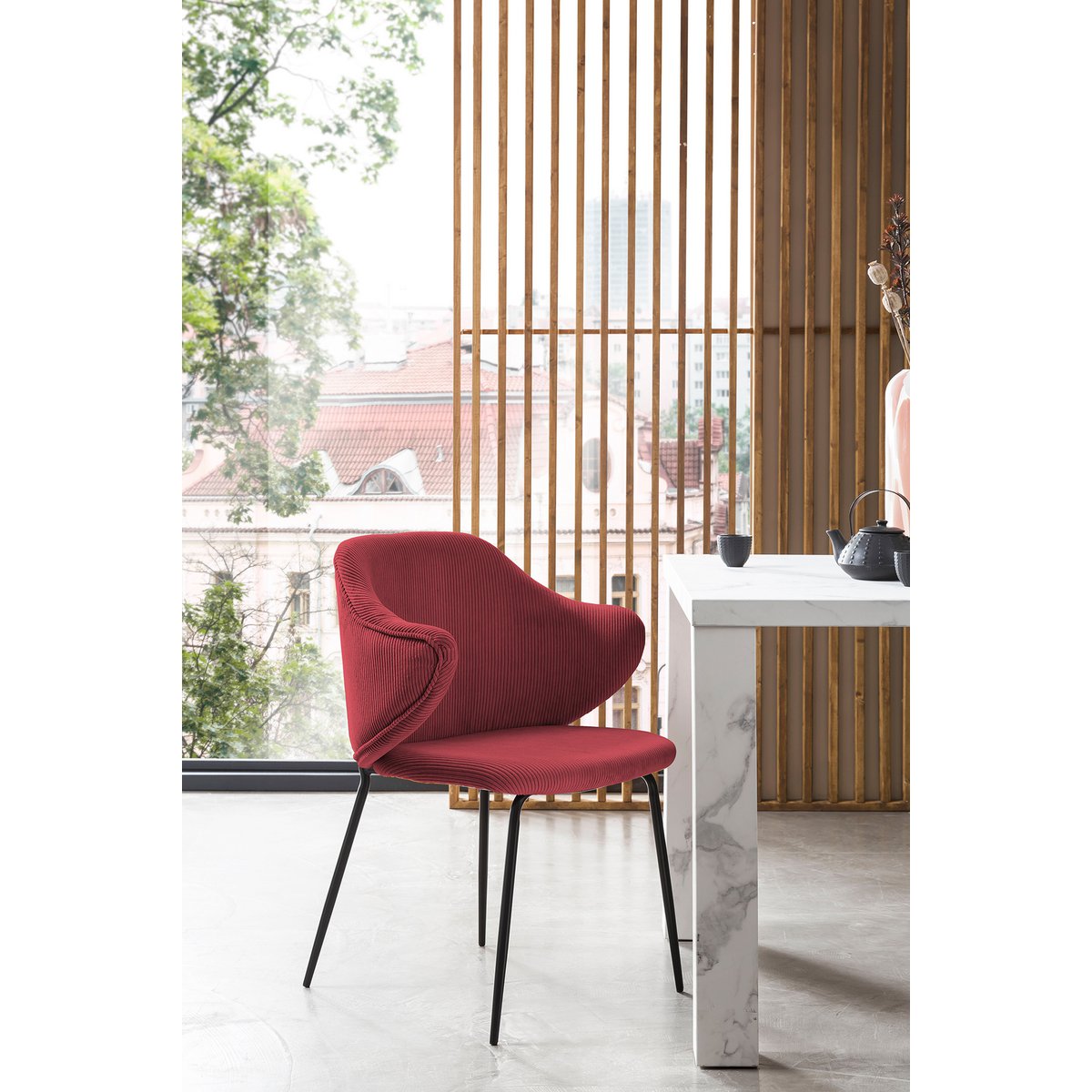 Set van 2 fauteuils, berry