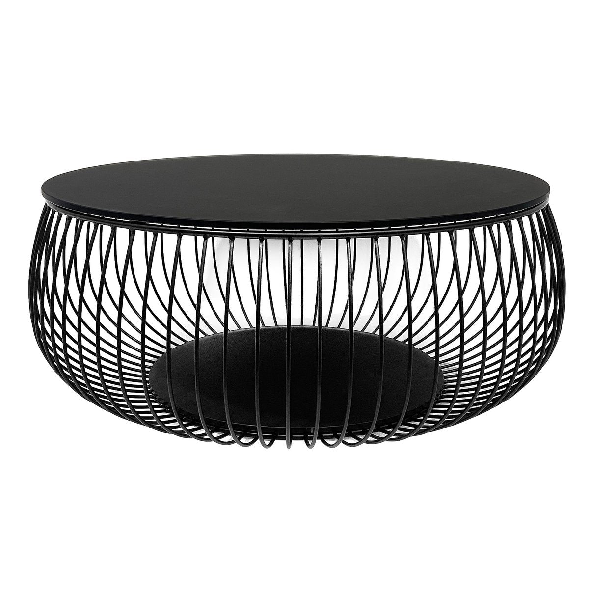 Salontafel Ø 86 cm zwart