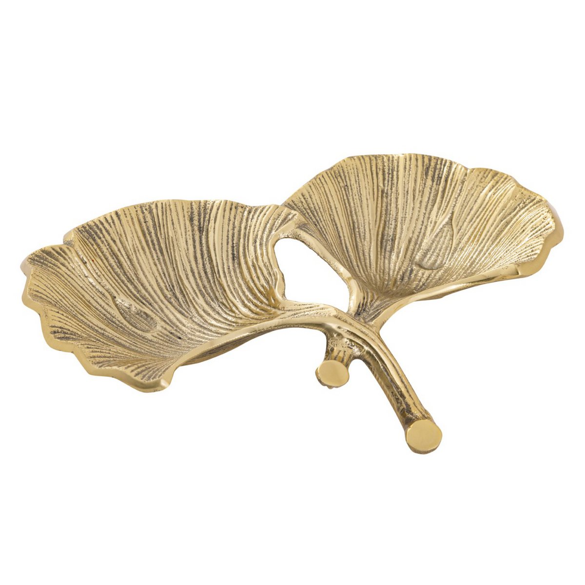 Decoratieve shell bowl master doos 18-delige aluminium ginkgo 2 blad goud of zilveren bladschaal