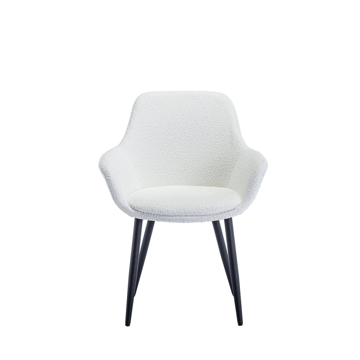 Fauteuil Bouclé stof wit set van 2
