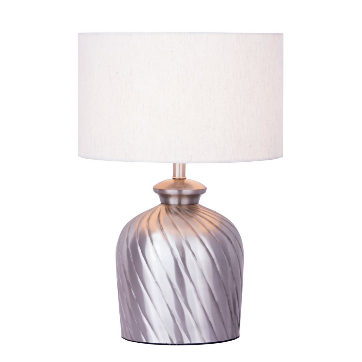 Tafellamp bedlamp ø 30 x H 52 cm tafellamp decoratieve lamp metalen voet goud zilver