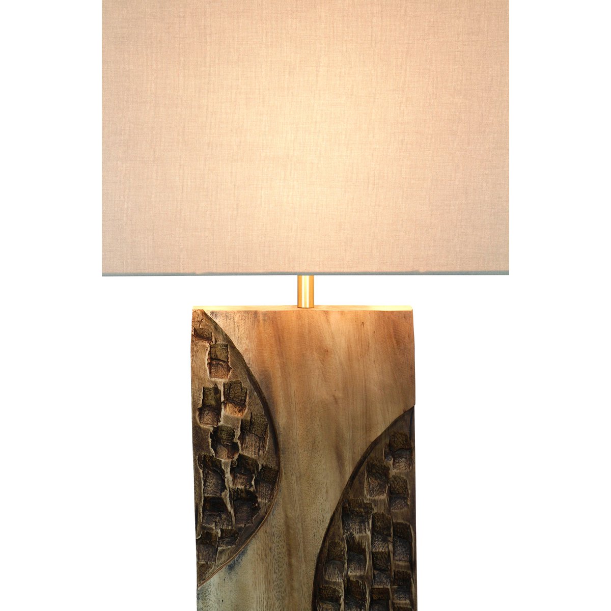 Vloerlamp acacia/linnen naturel 171 cm