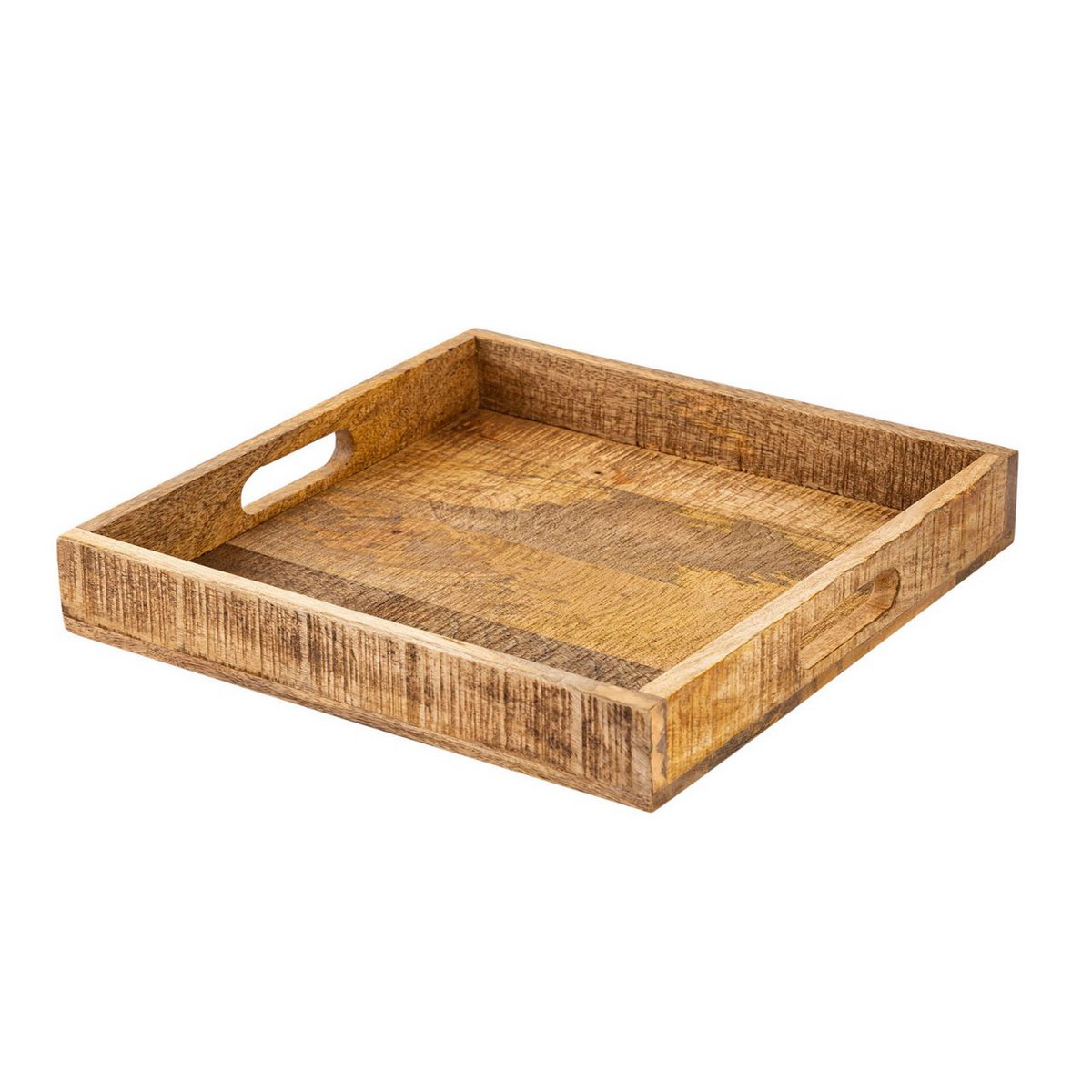 Serveer dienblad Woon Trade 40x40cm Trade Wood Serving Tray Decoration Tray Square gemaakt van mango