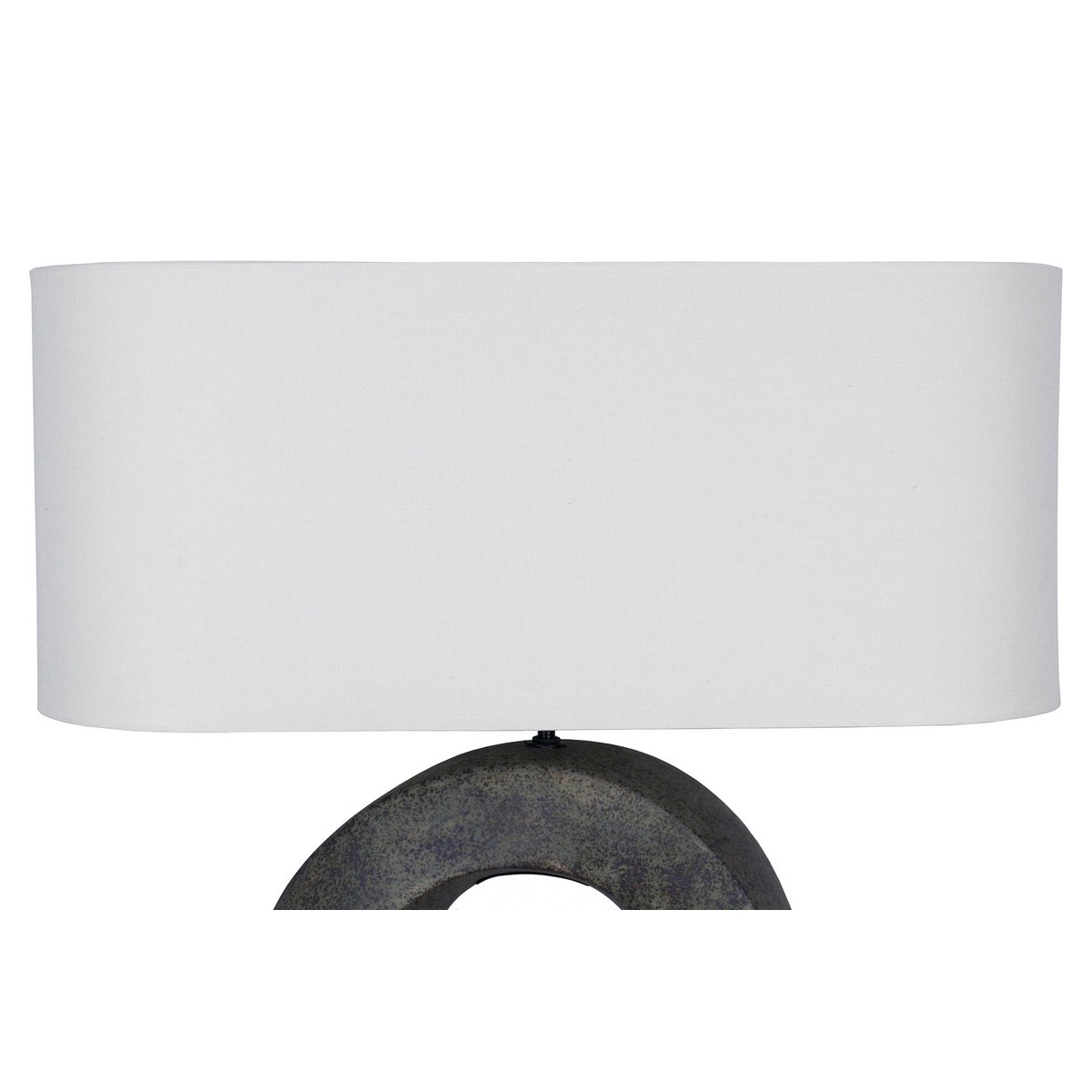 Tafellamp keramiek/linnengroen/beige