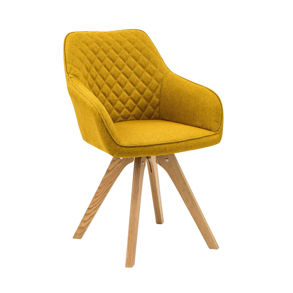 Fauteuil set van 2 curry geel textiel