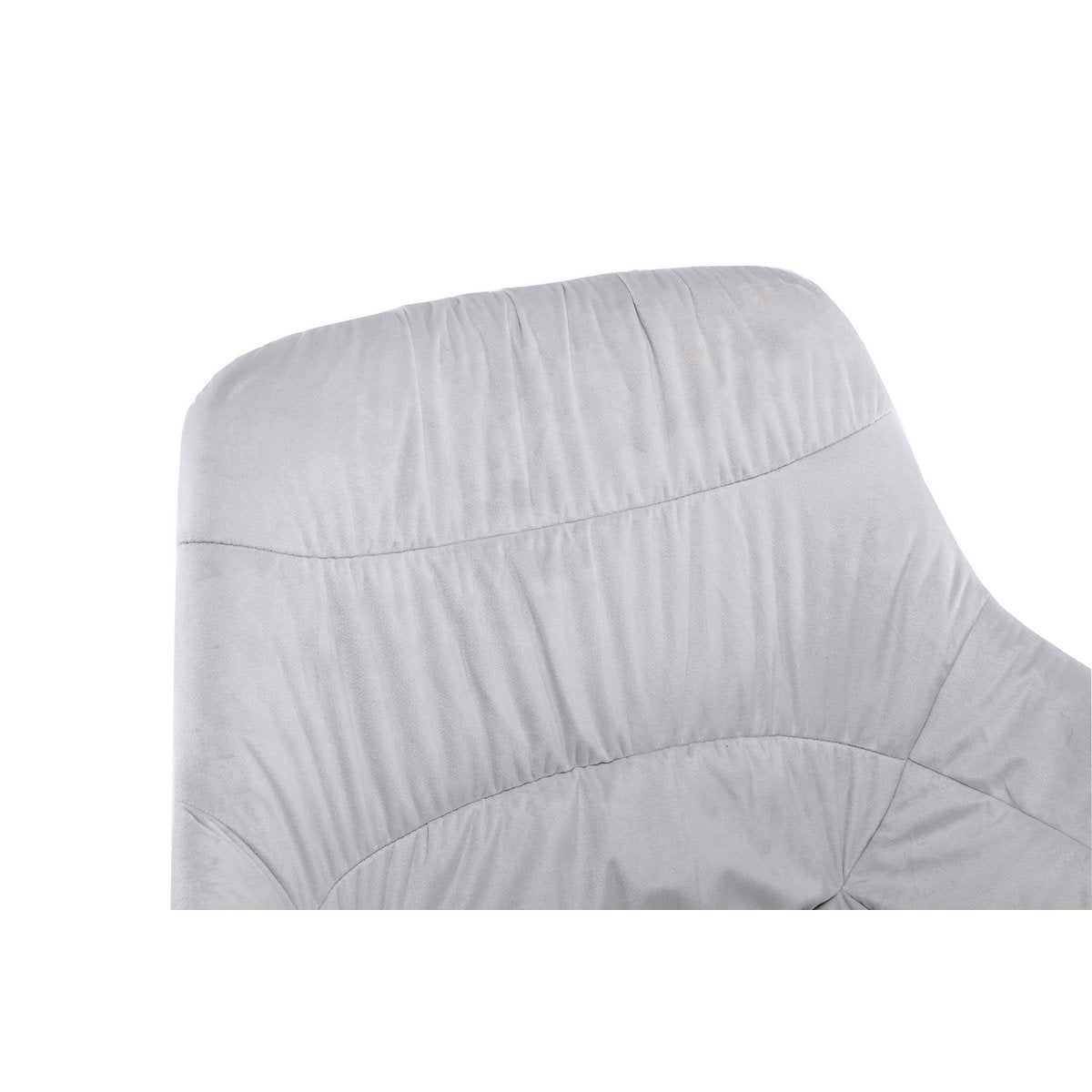 Fauteuil met honingraatstiksel in lichtgrijs fluweel
