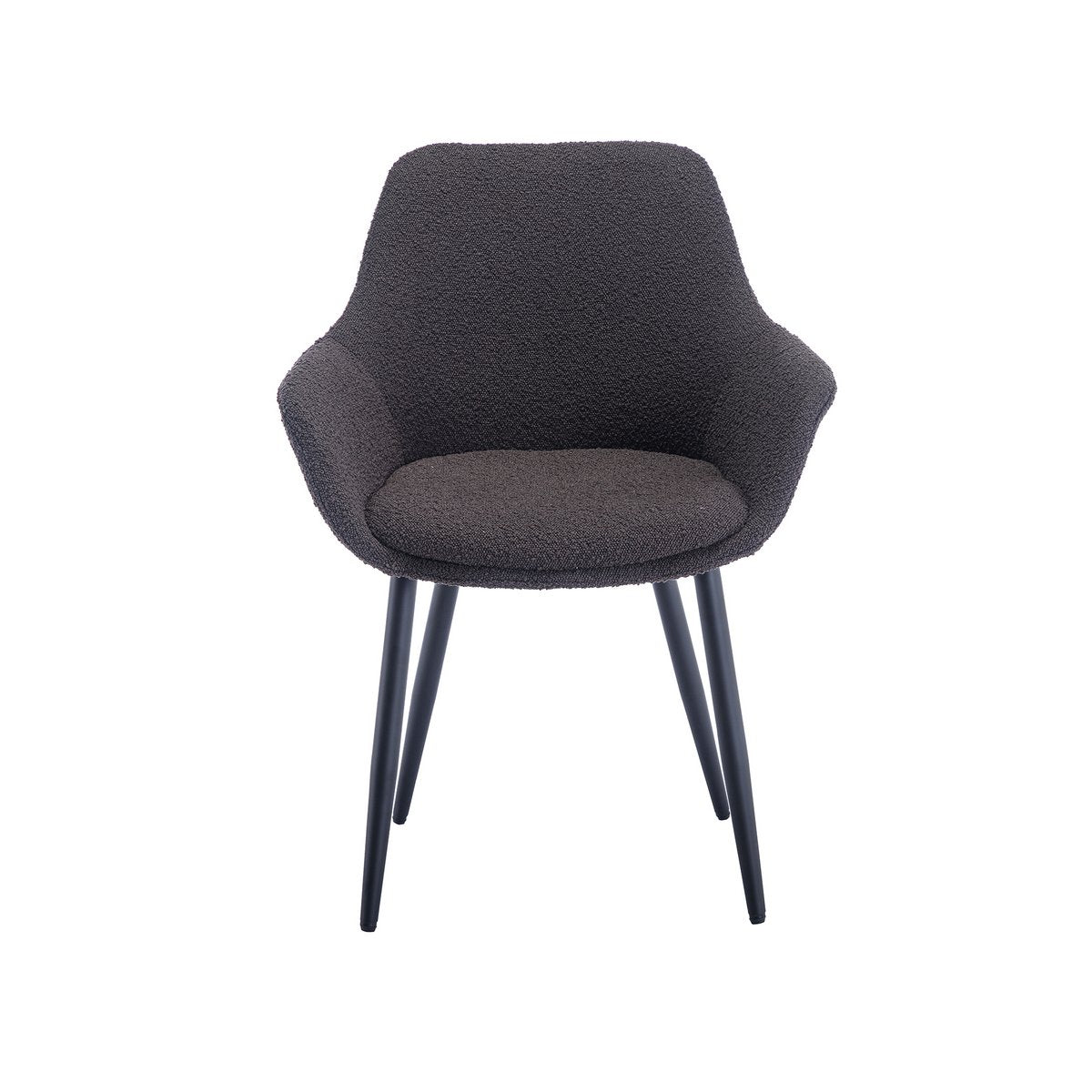 Fauteuil Bouclé stof antraciet set van 2