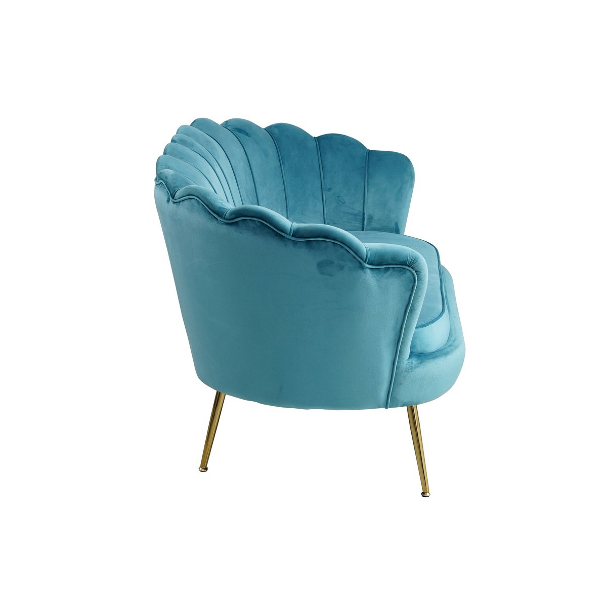 Fluwelen schelpenbank blauw