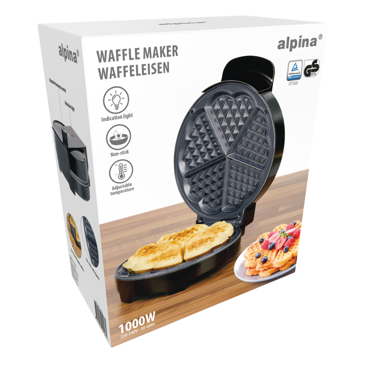 Wafelijzer  Zwart