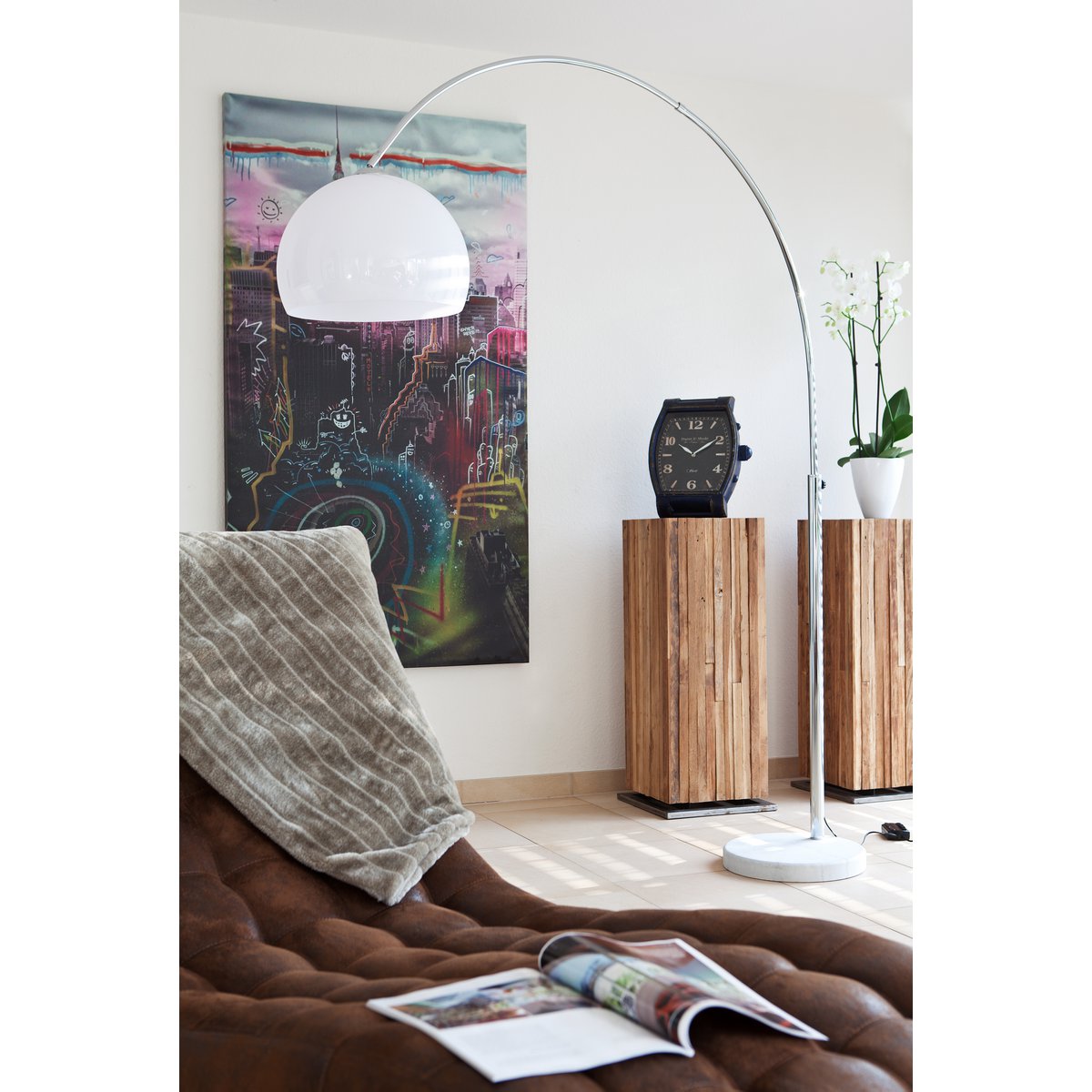 Booglamp 208 cm wit