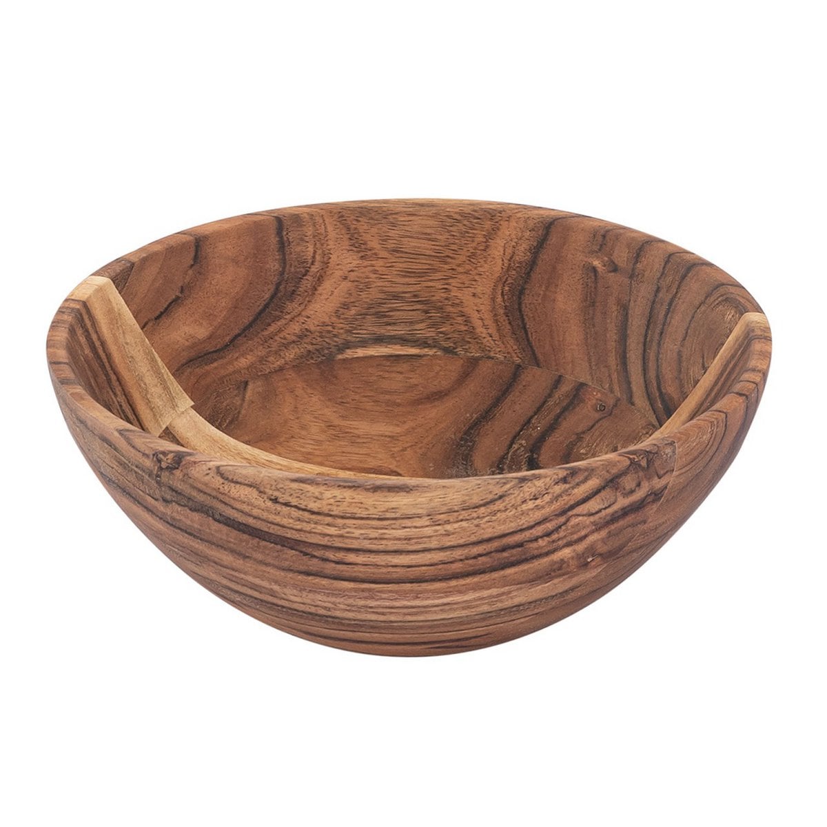 Houten kom decoratie shell 20 of 25 cm voedsel.