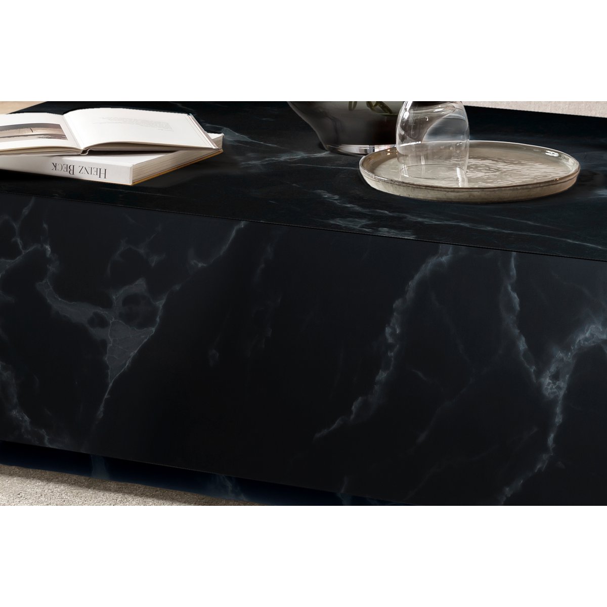 Salontafel zwart, 120x75 cm
