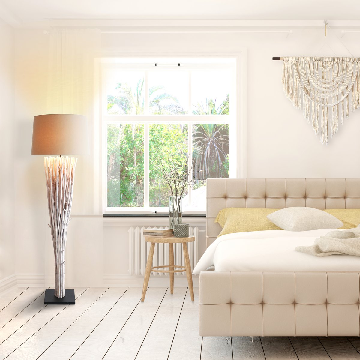 Vloerlamp Driftwood White Wash 175 cm