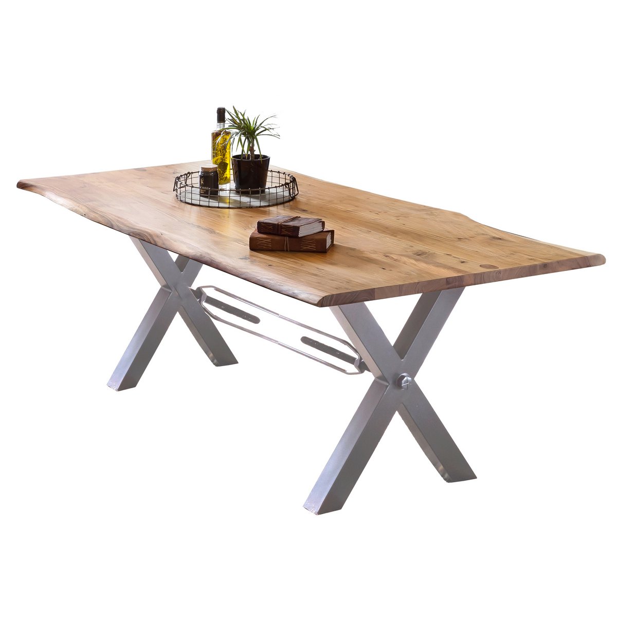 Tafel 200x100 cm, natuurlijk acaciahout
