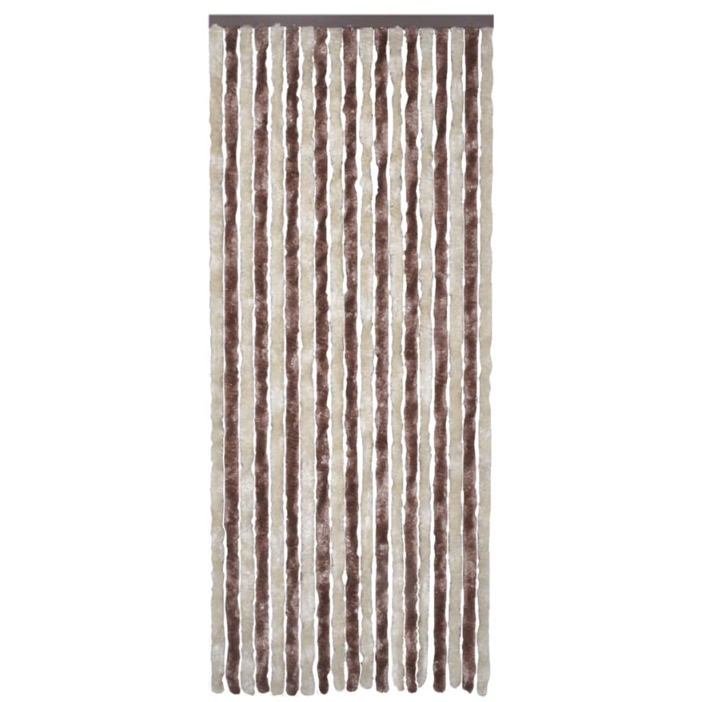 Vliegengordijn 90X220 Cm Chenille Beige En Lichtbruin