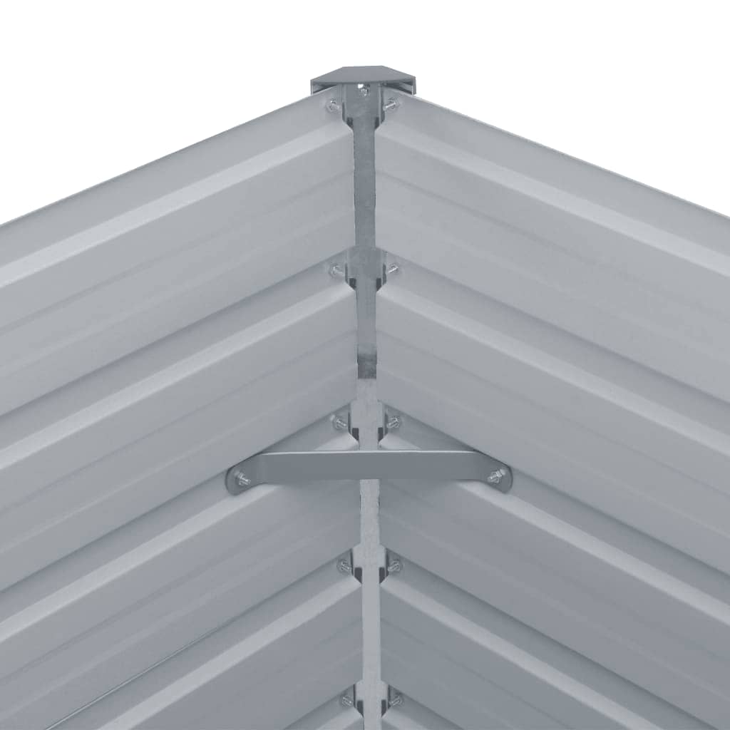 Plantenbak Verhoogd 160X80X77 Cm Gegalvaniseerd Staal Grijs