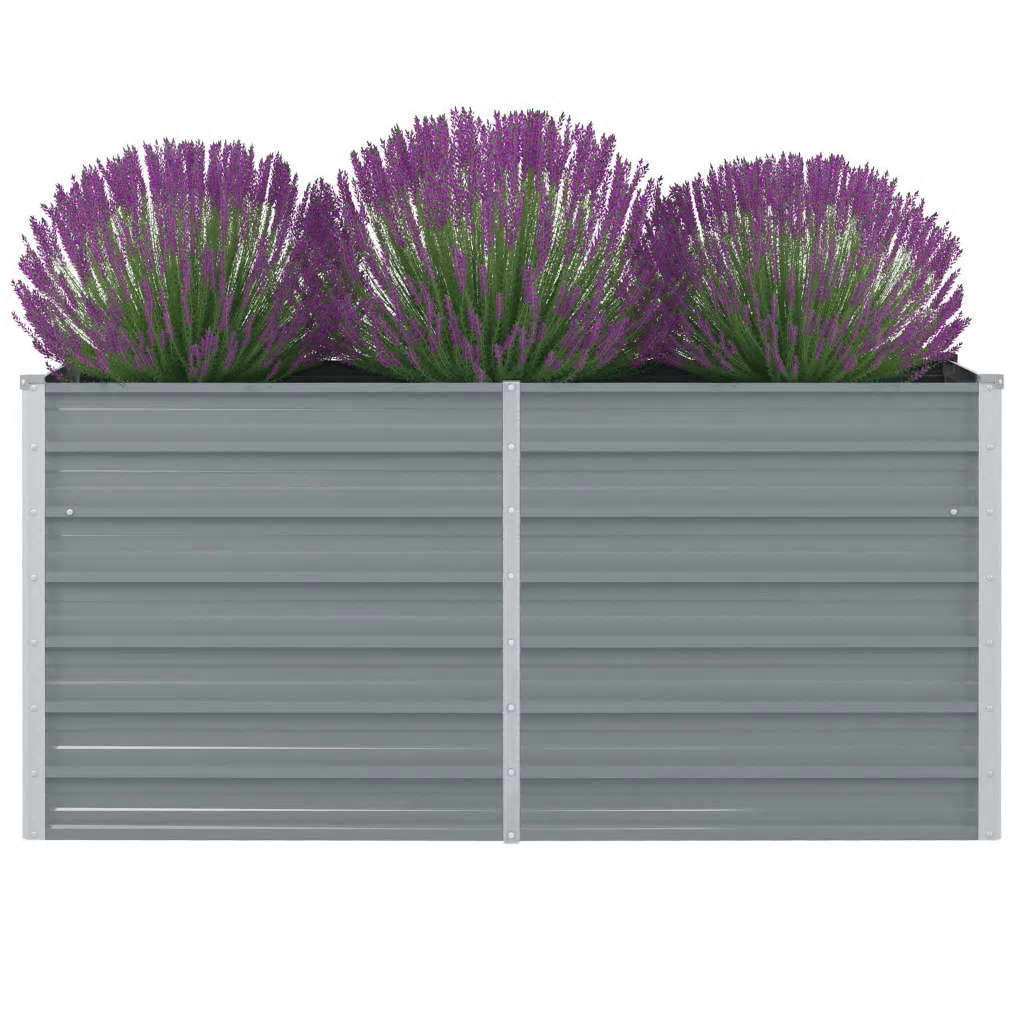 Plantenbak Verhoogd 160X80X77 Cm Gegalvaniseerd Staal Grijs
