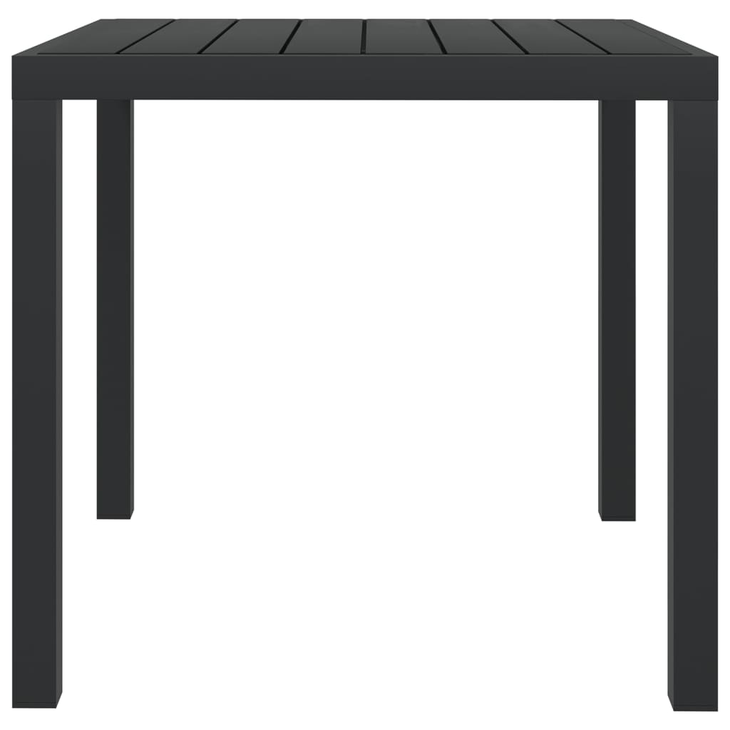Tuintafel 80X80X74 Cm Aluminium En Hkc Zwart