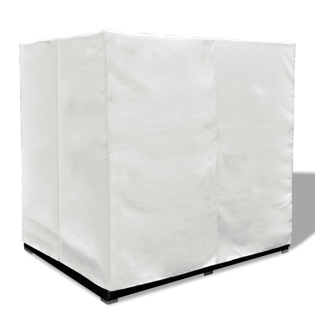 Loungebed Met Gordijnen Poly Rattan Zwart