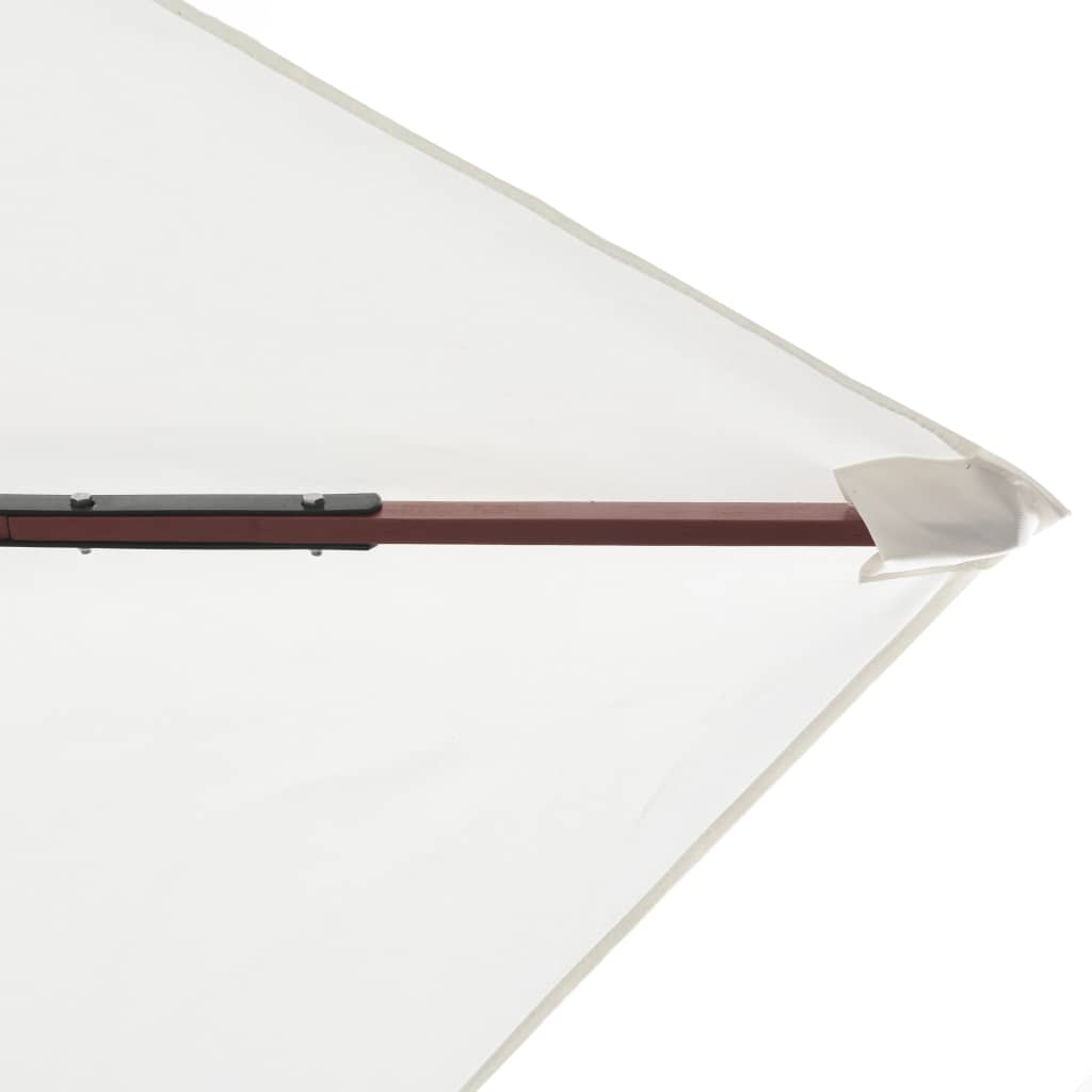 Parasol Met Houten Paal 200X300 Cm Crèmewit