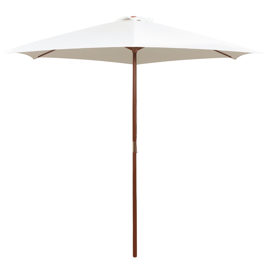 Parasol 270X270 Cm Houten Paal Crèmewit