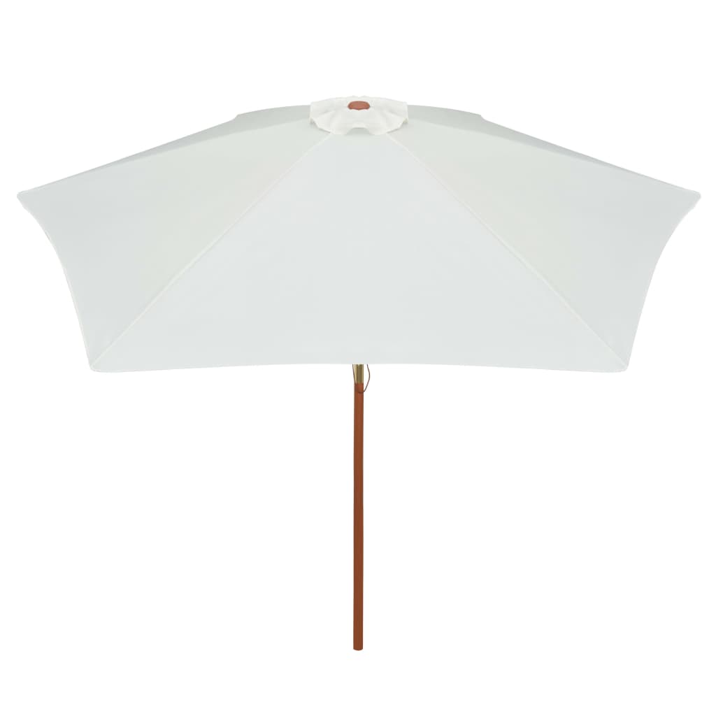Parasol 270X270 Cm Houten Paal Crèmewit