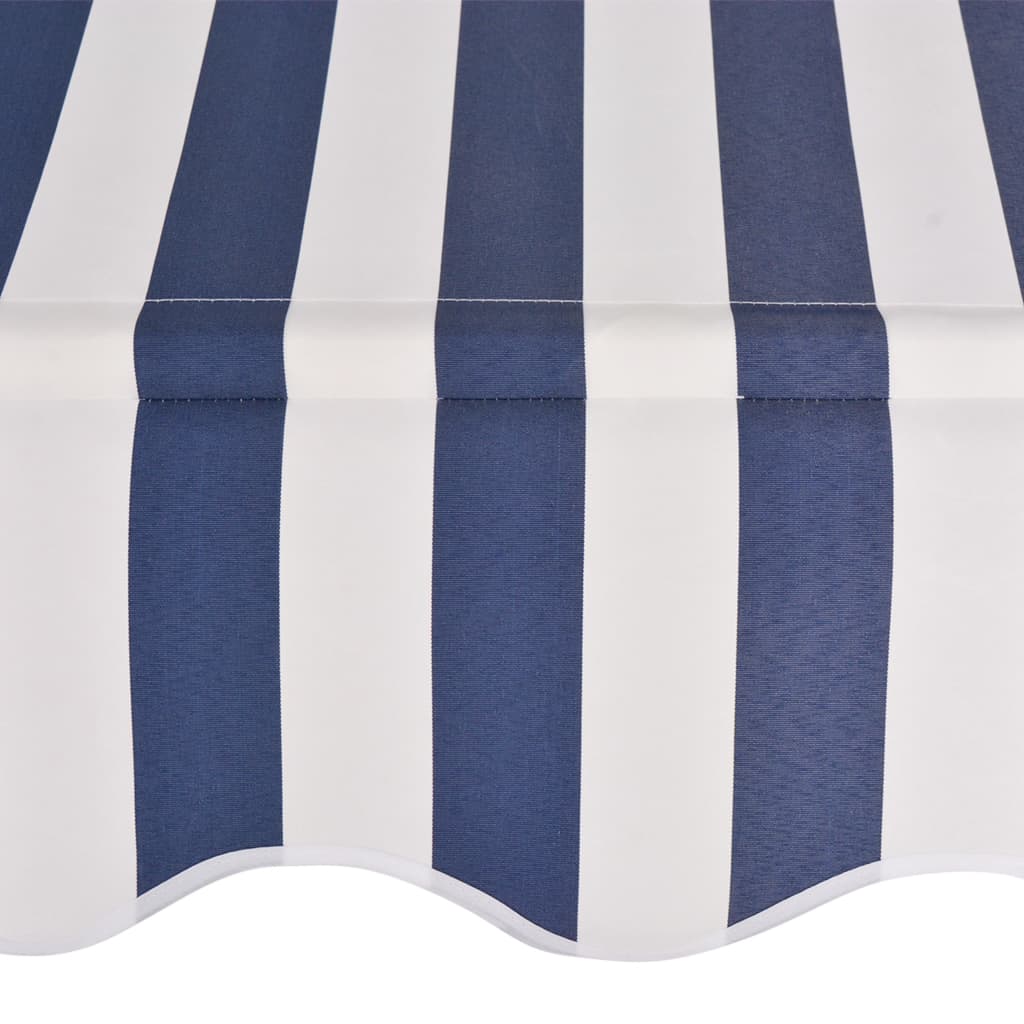 Luifel Handmatig Uittrekbaar 250 Cm Blauw En Witte Strepen