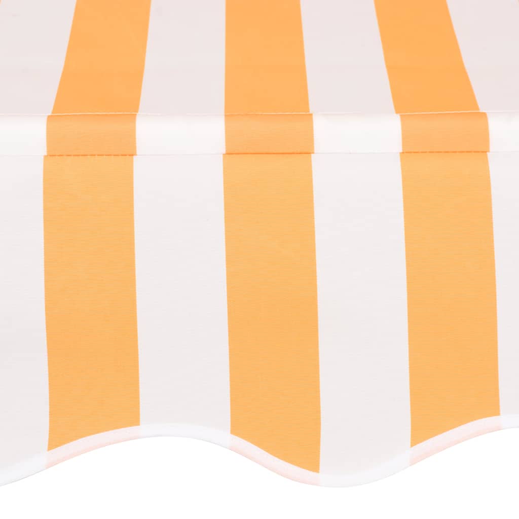Luifel Handmatig Uittrekbaar 200 Cm Oranje En Witte Strepen