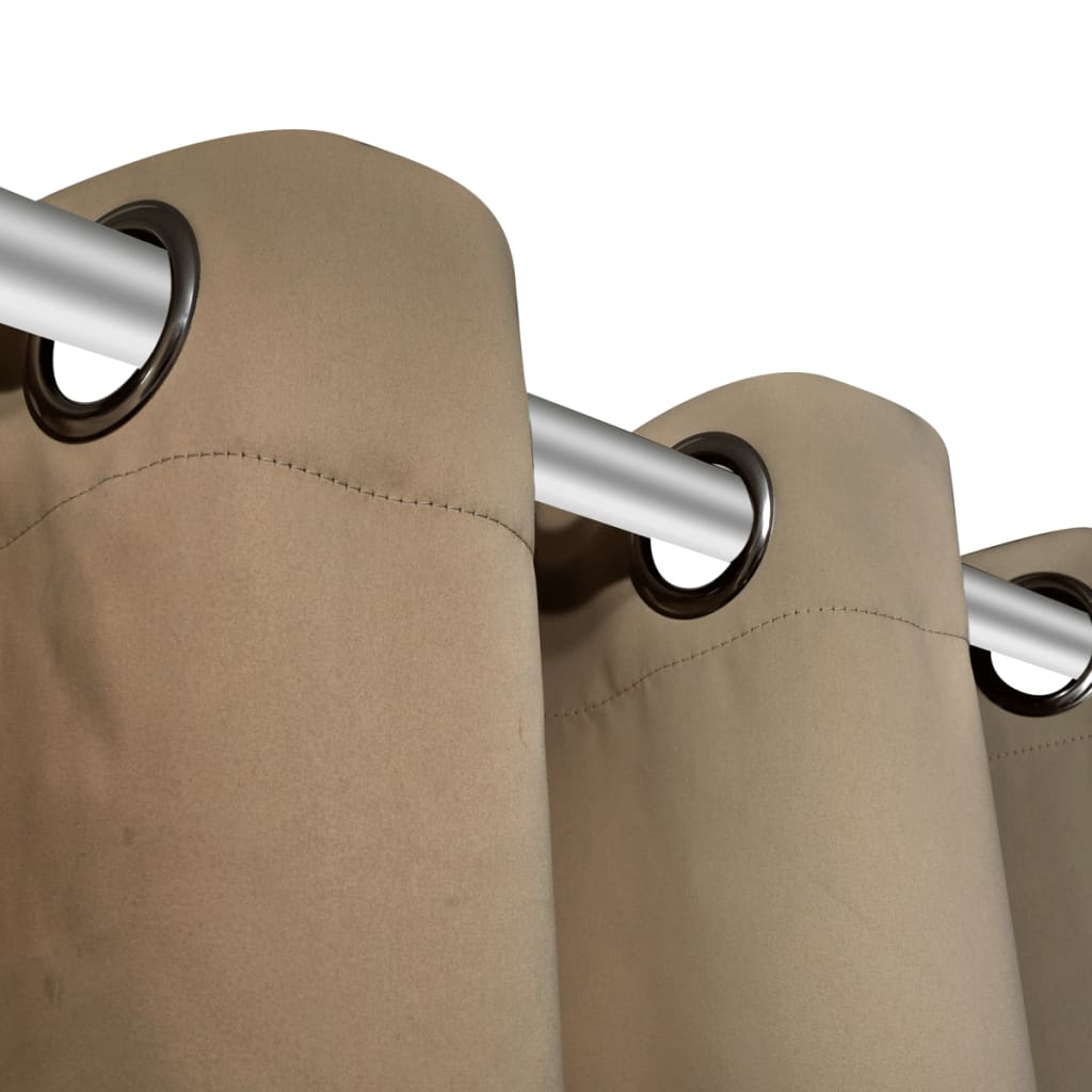 Gordijnen Met Metalen Ringen Verduisterend 135X175 Crème 2 St